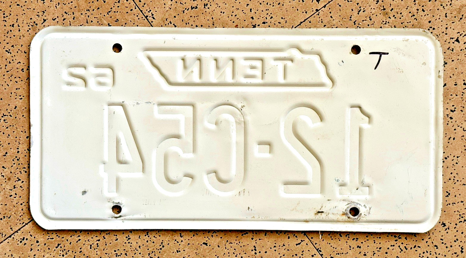 1963/1962 TENNESSEE license plate — GREENE CO — ORIGINAL vintage antique car tag