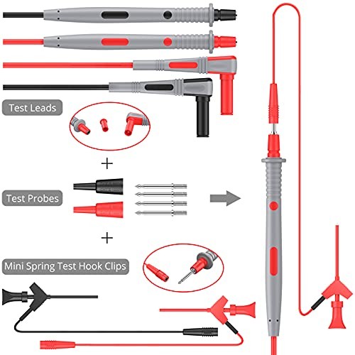 Multi Test Leads Kit - Electrical Multimeter Test Lead with Test Leads 21pcs
