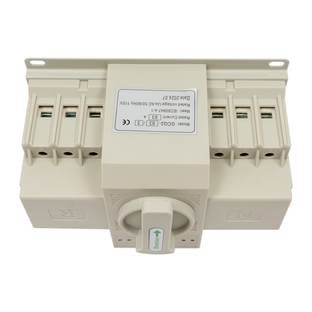 Manual 110V Dual Power Automatic Transfer Switch 3P Generator Changeover Switch