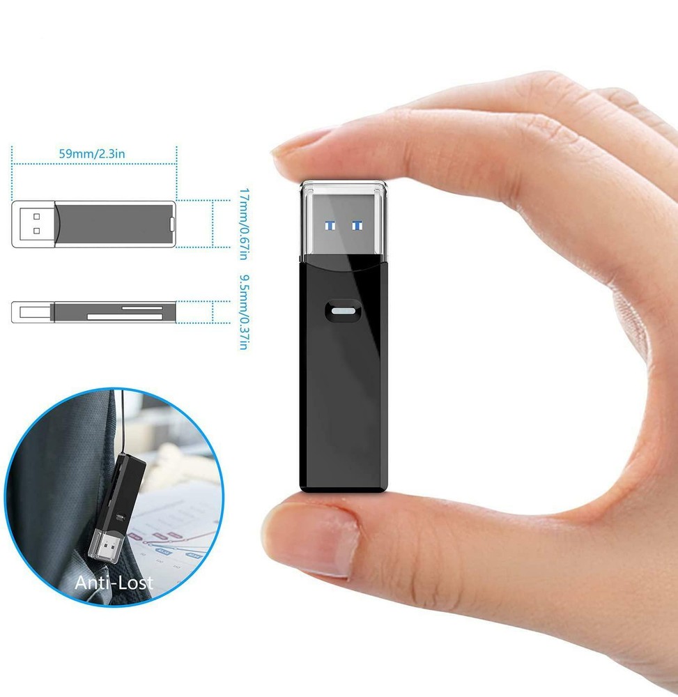 SD Card Reader USB 3.0 Micro SD SDHC SDXC MMC Laptop MacBook External Camera
