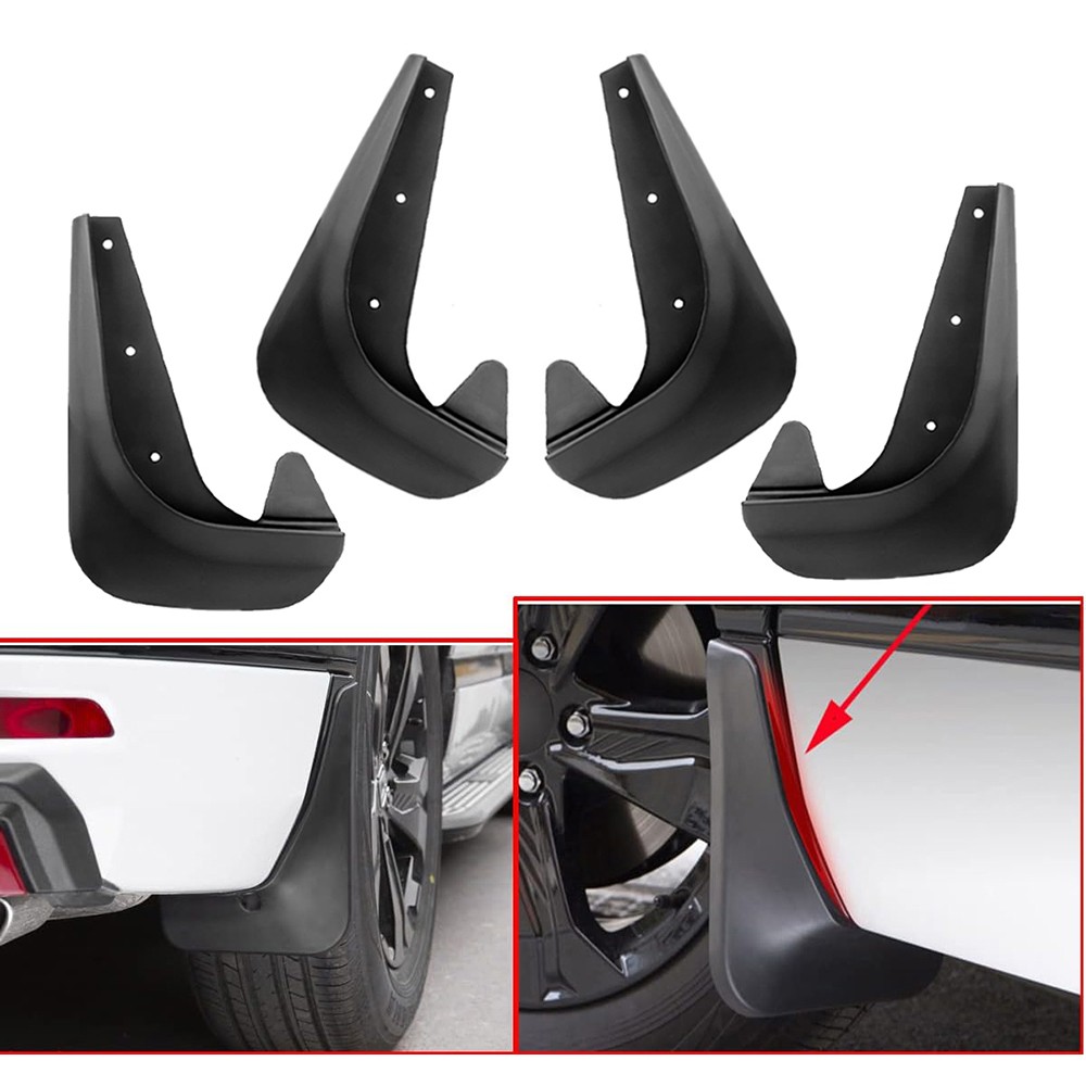4PCS Mud Flaps for Car Universal Splash Guard PP Mudguards Fits Most Vehicles ZU