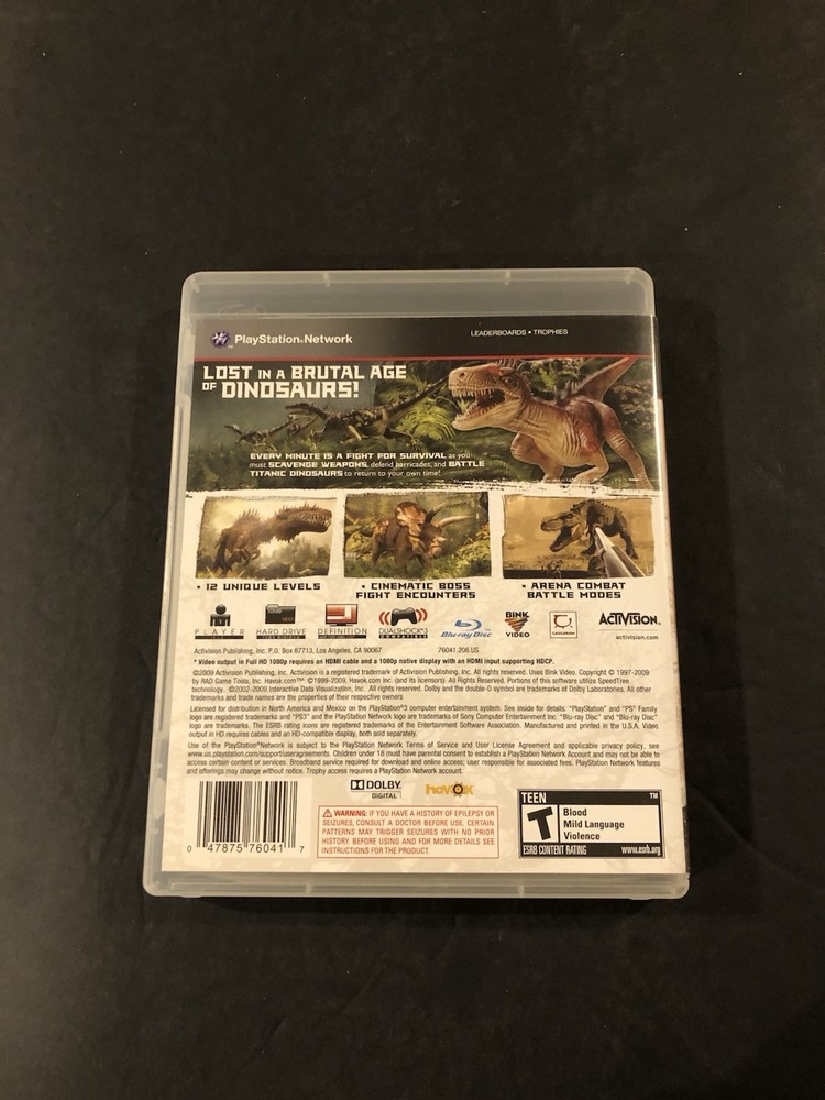 Jurassic Park The Hunted ps3 Case Only