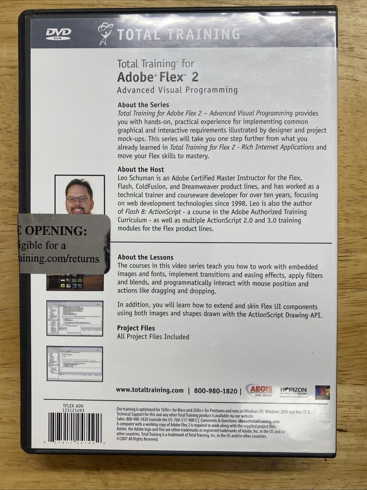 Total Training For Adobe Flex 2 Advanced Visual Programming 2-DVD Set