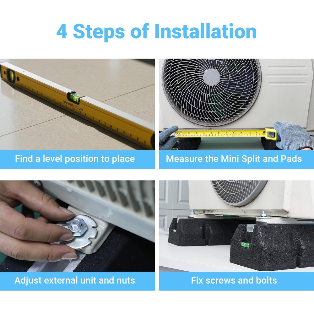 Floor Mounting Base Kit Mini Split Air Conditioning Systems, Heavy-Duty Conde...