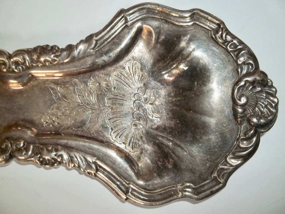 Antique Silverplate SNUFFER TRAY 9"