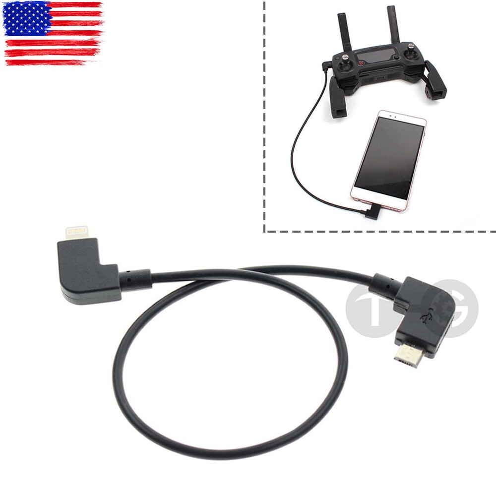 OTG Micro USB Cable For IOS iPhone/iPad Lightning DJI MAVIC PRO AIR Spark RC