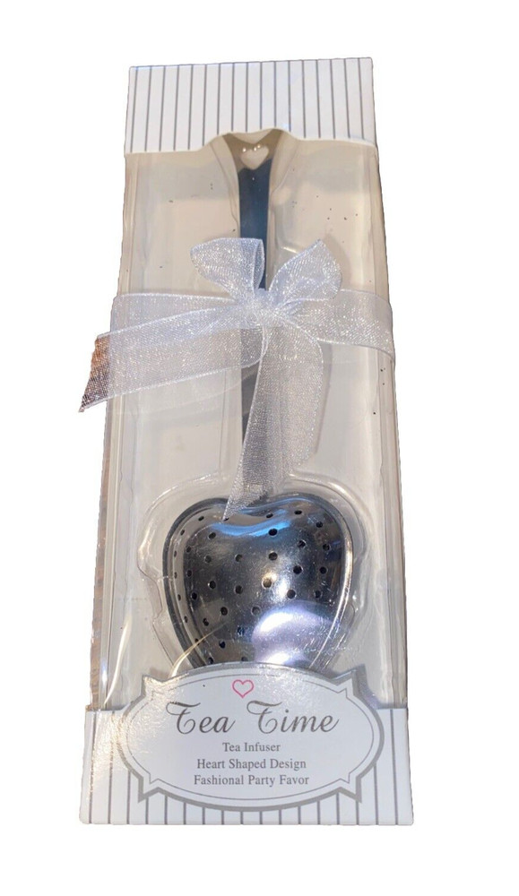 Tea Time Metal Tea Infuser Heart-Shaped NIB