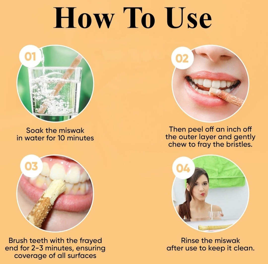 Al Falah Miswak Sewak Without Box 60 Sticks Shipping From 🇺🇸USA