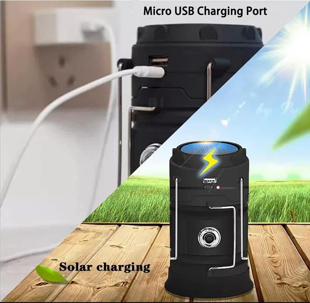 Portable LED Camping Lantern Lamp / Torch USB Rechargeable Flashlight Waterproof