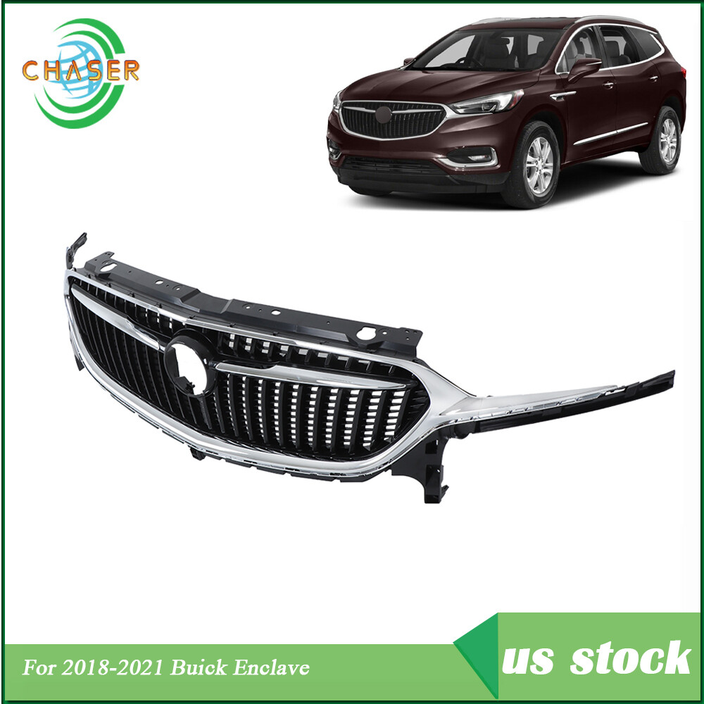 Plastic Chrome Front Bumper Upper Grille Assembly For Buick Enclave 2018-2021