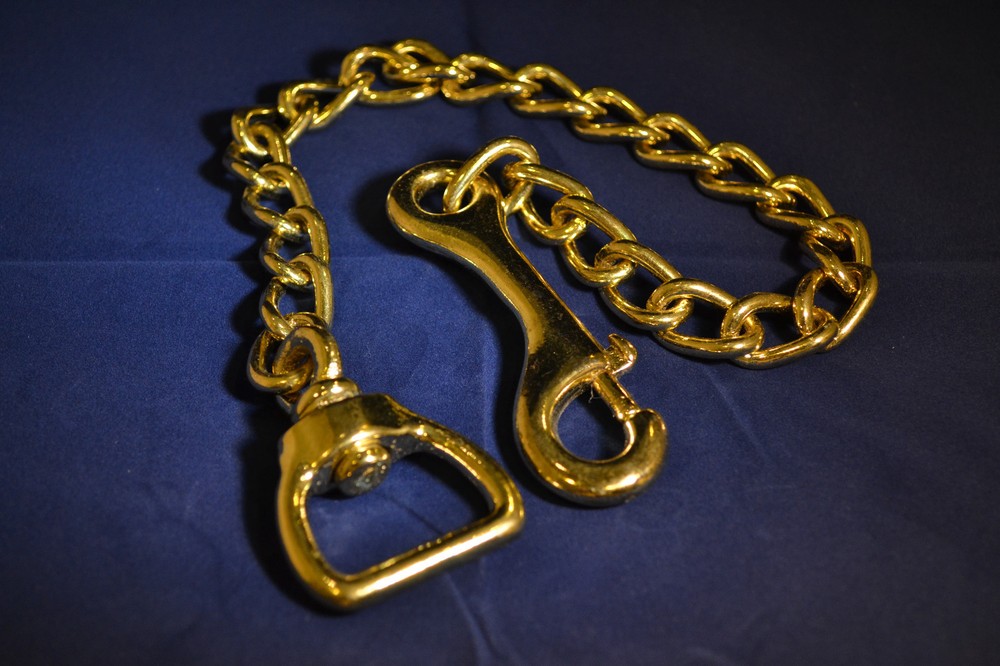 Lead Chain - Brass Plated - 1" Wide 20" Long - 1 Piece (B9)