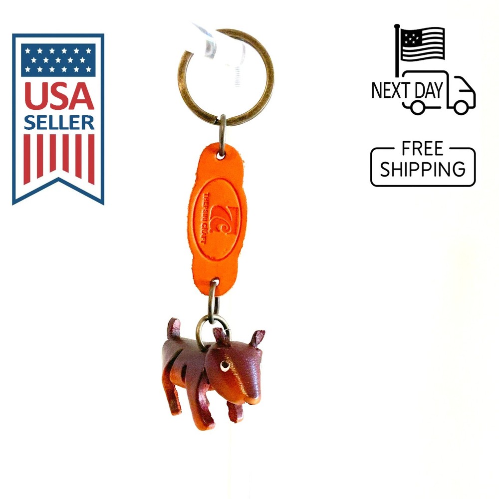 Bull Terrier Handmade Leather Keyring