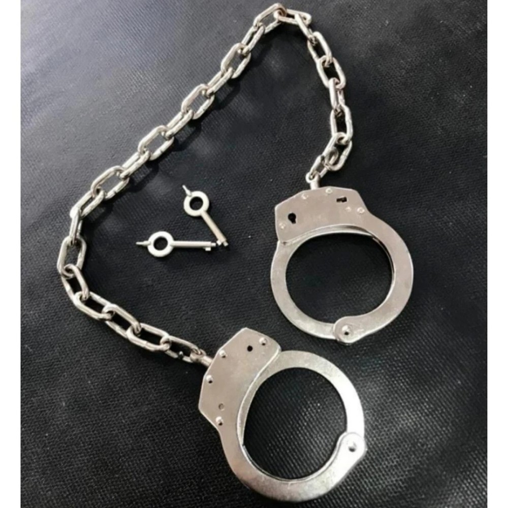 Lock Includes Two Keys Handcuffs Steel Construction Double
