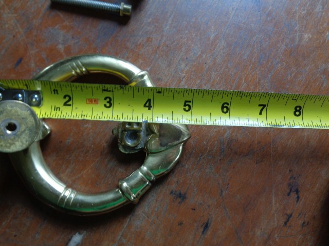 Solid Brass Irish Claddagh Celtic Cross Door Knocker