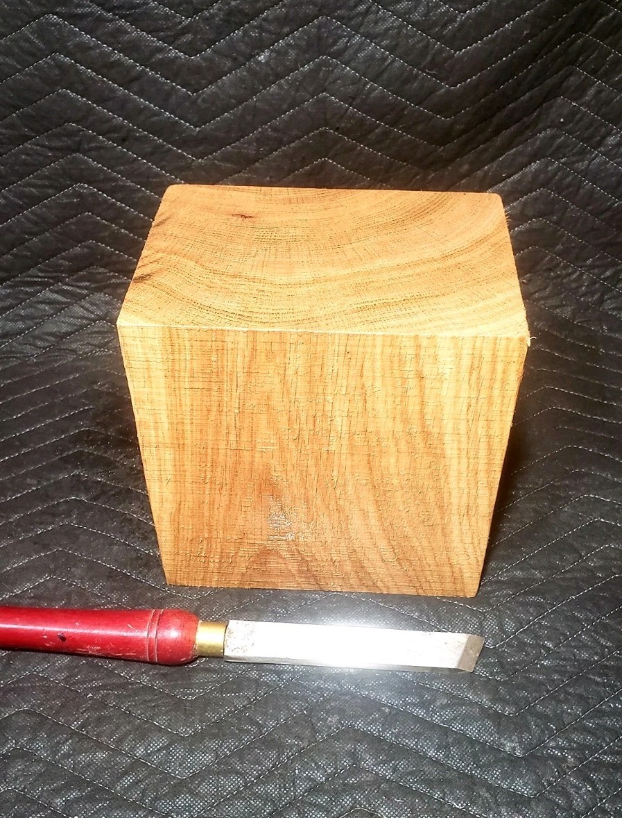Rare! 8"×8"×6" White Oak Turning Blanks Thick wood block.Salad Vase Bowl Carving