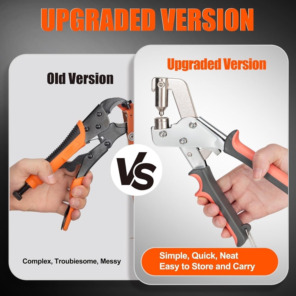 Heavy Duty Snap Fastener Tool with Case, Button Snap Replacement Kit Snap Tool