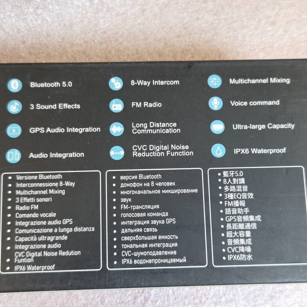 Motorcycle Bluetooth Headset, T3 Audio Multitasking Bluetooth Headset 1000m 8Way