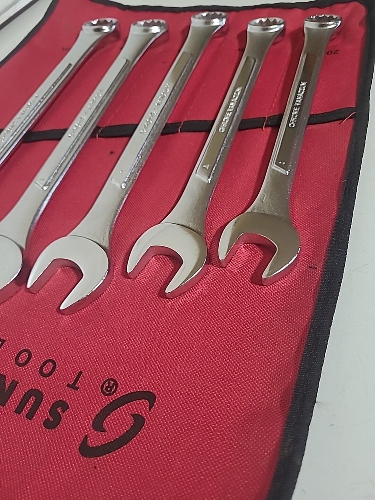 Sunex Tools 9605M 5 Piece Raised Panel Metric Combination Wrench Tool Set