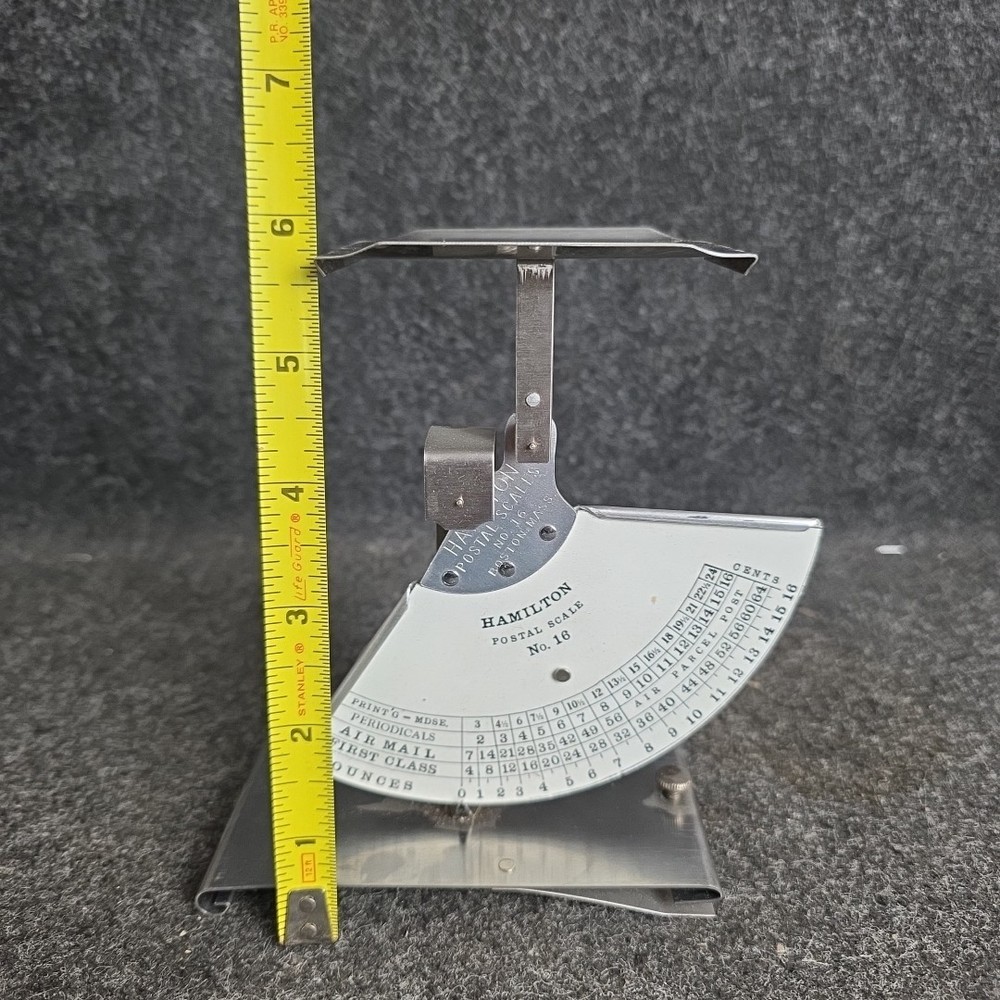 Vintage Hamilton Postal Scale No. 16 Oz. Scale With Box Desktop Version