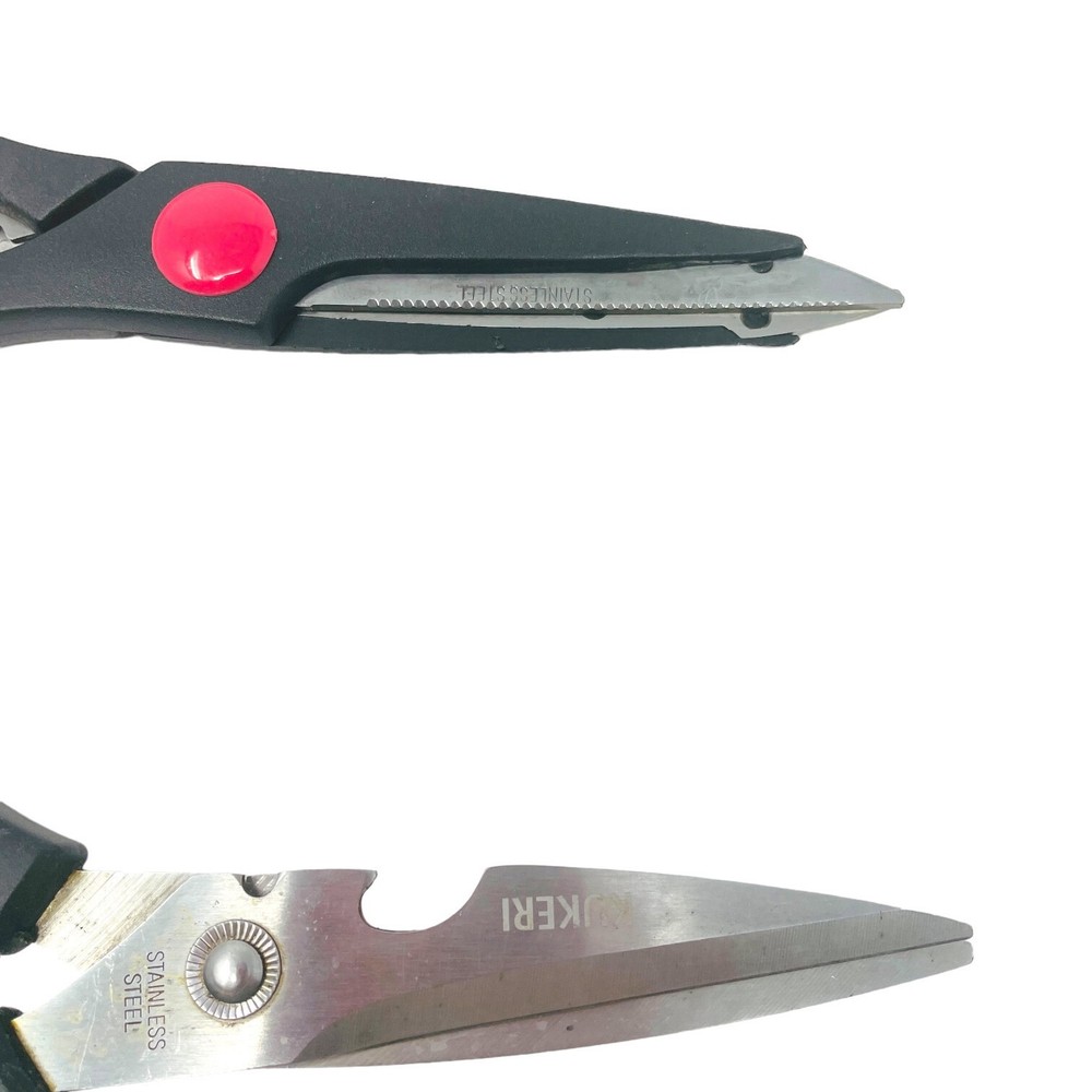 Kukeri and Assorted Multi Tools Kitchen Scissors Stainless Steel Shears, 4 Pcs