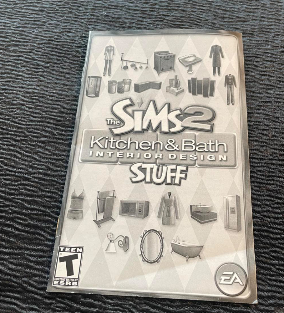 Sims 2 Kitchen Bath Stuff Manual PC Vers. Insert Installation 2008 NO GAME