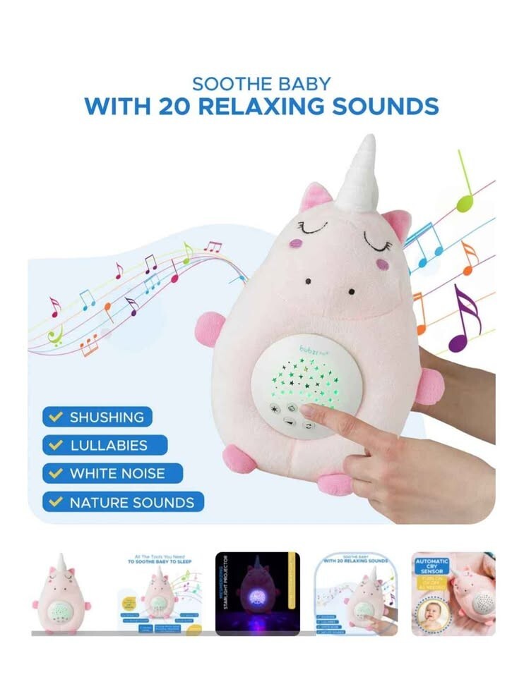 Unicorn Baby Sound Machine Night Light Projector