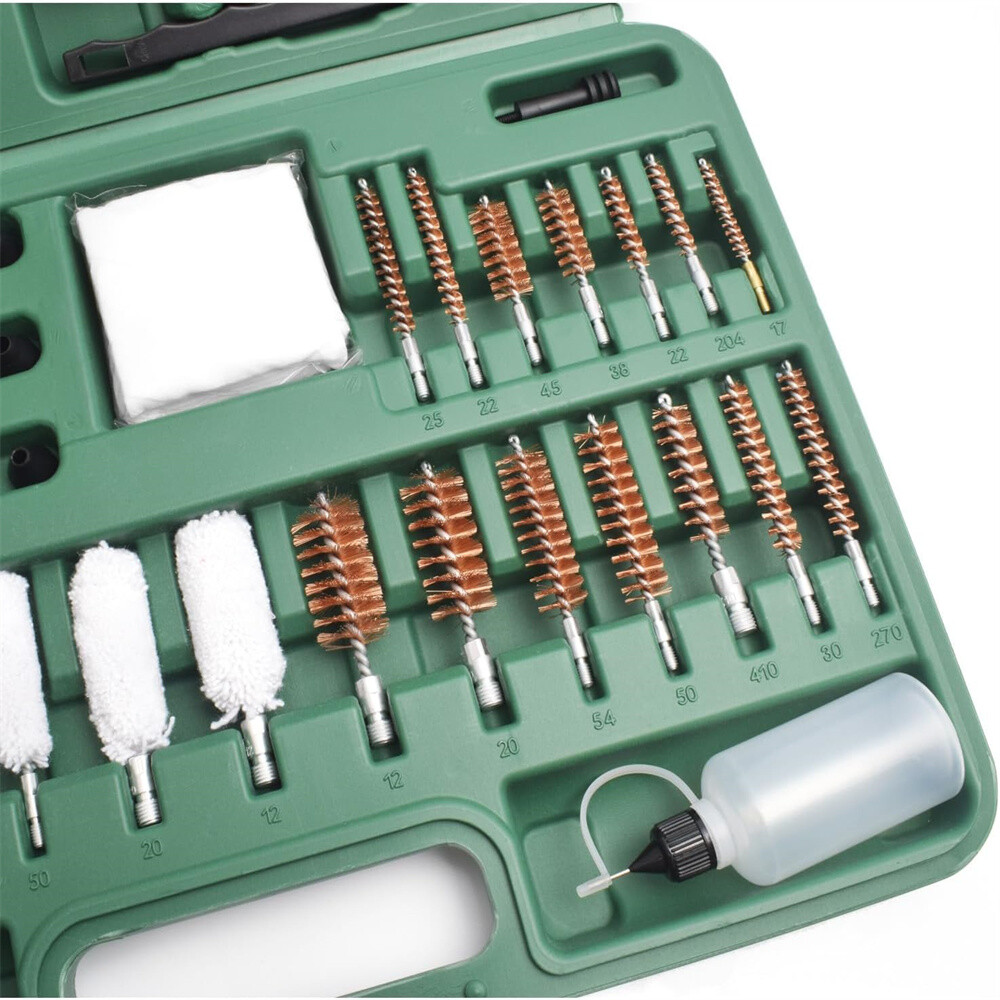 163pcs Gun Cleaning Kit Universal Rifle Pistol Shotgun Handgun Firearm with Case