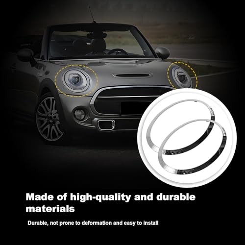 Headlight Trim Ring Bezel, Left Driver & Right Passenger Side Chrome Headlight