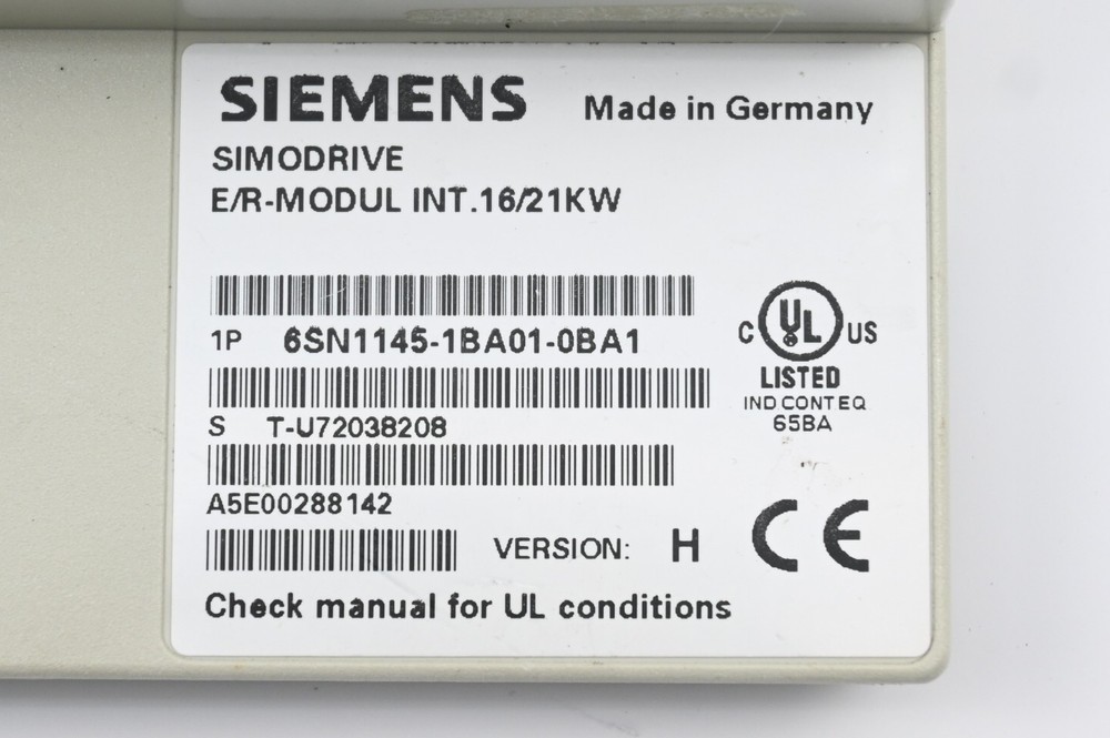 Siemens Simodrive Front Cover for 6SN1145-1BA01-0BA1