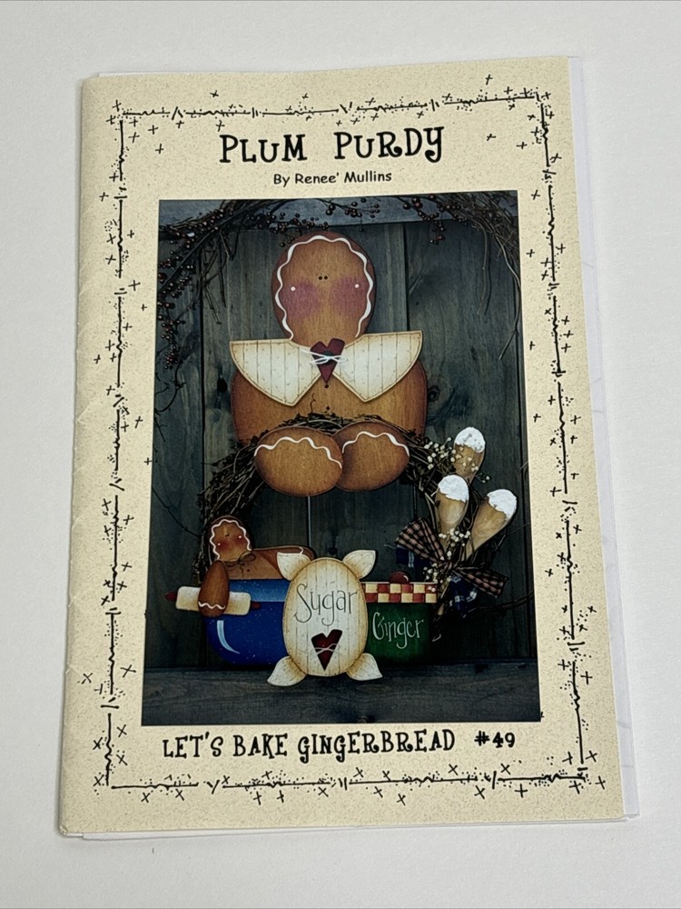 Plum Purdy Let's Bake Gingerbread No 49 Painting Pattern Packet