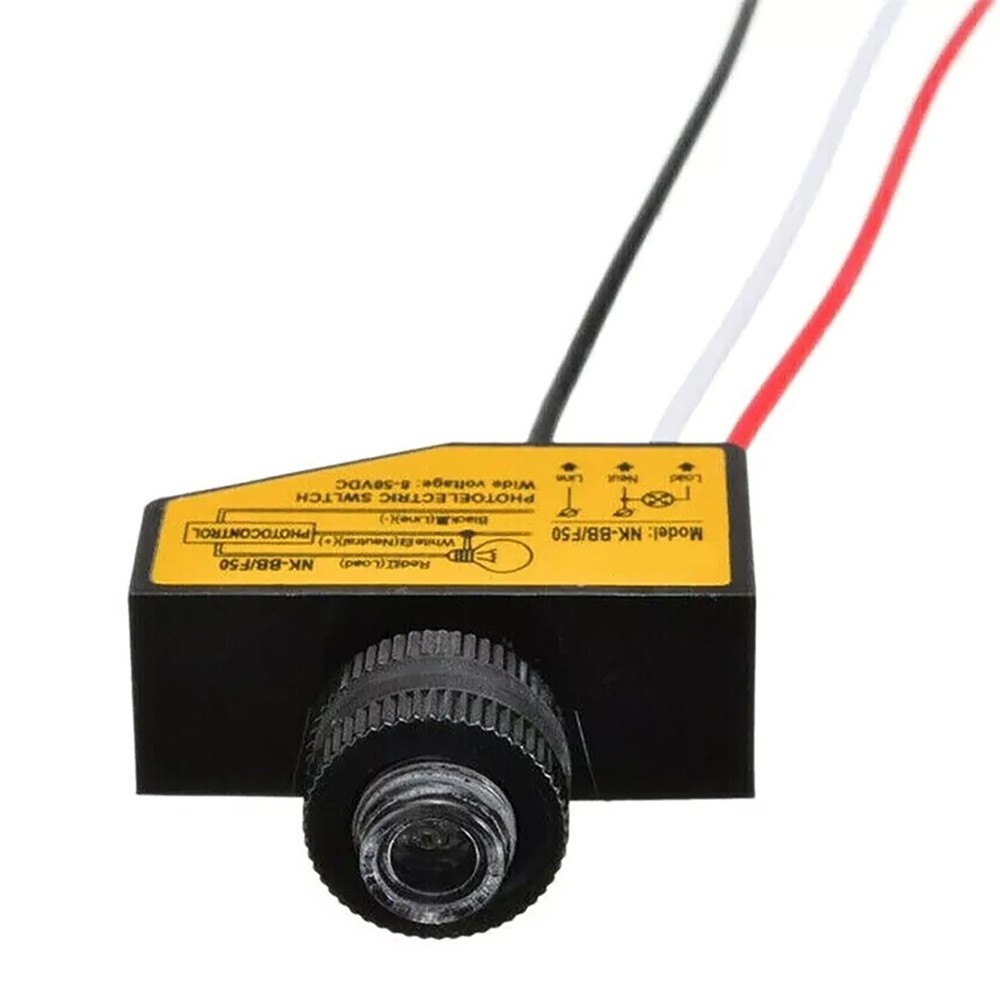 Automatic Light Sensor Control Switch DC 8V-50V Photocell Light Switch Replace