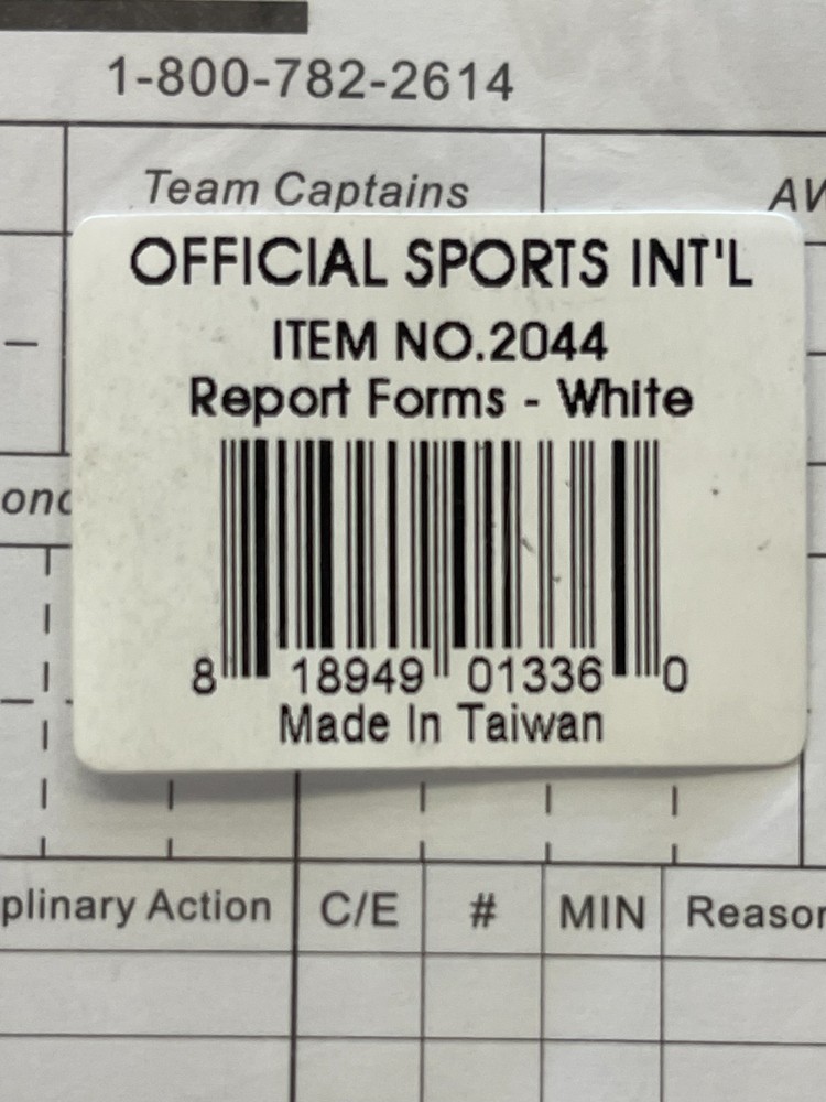 Official Sport-Report Forms