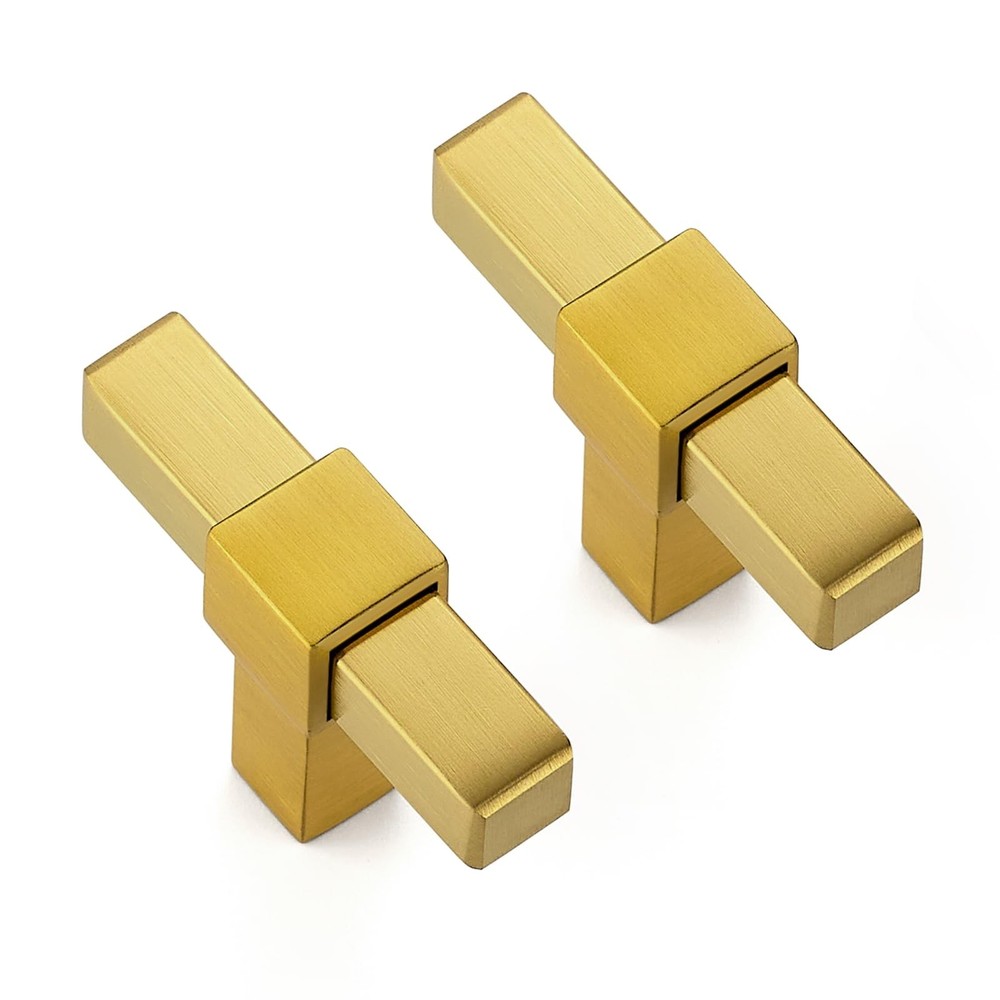 30 Pack Gold Cabinet Knobs 2 Inch - Brushed Brass Drawer Knobs Single Hole Go...