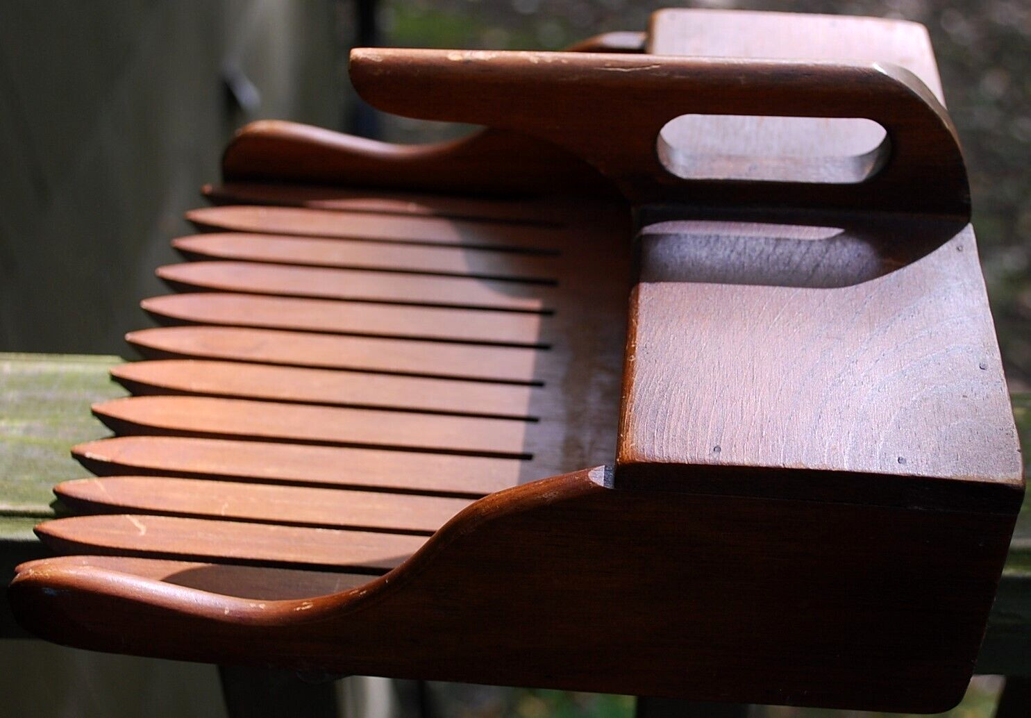 Antique Primitive HANDMADE WOOD CRANBERRY/BLUEBERRY HARVESTING SCOOP Rake Box VG