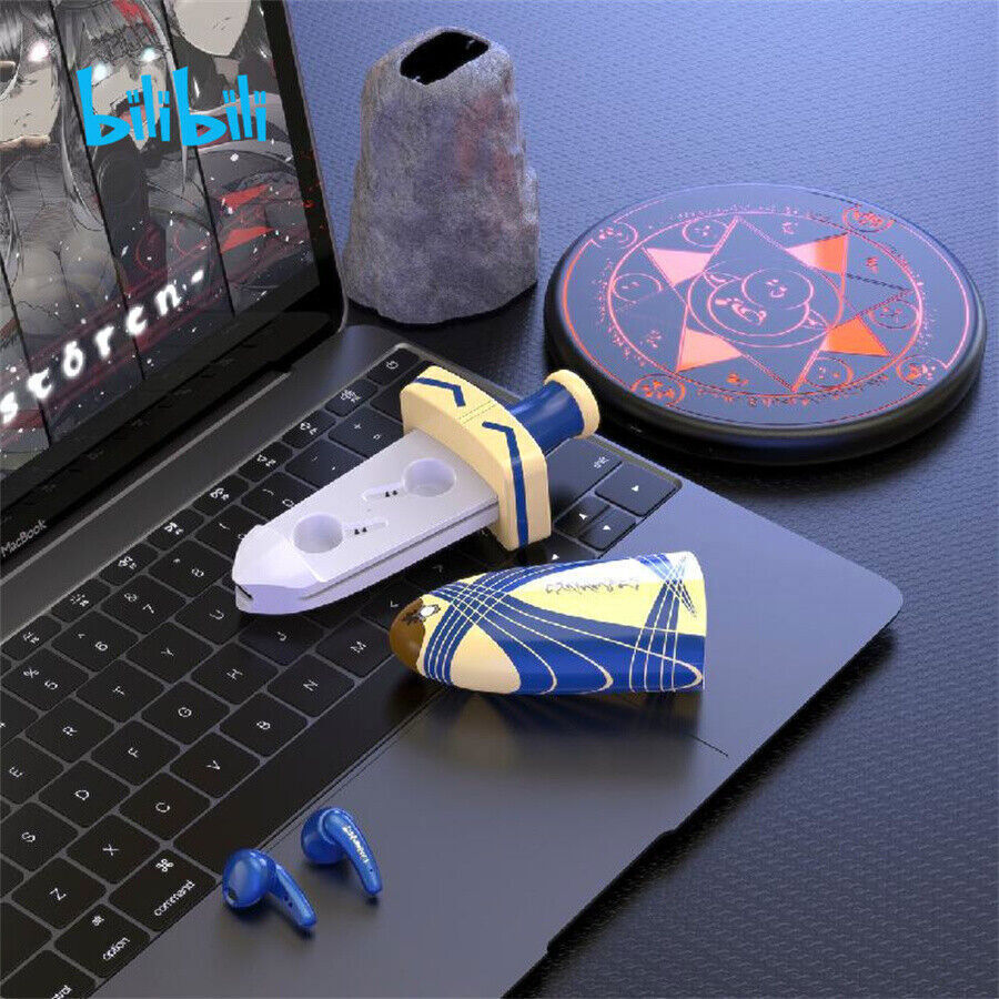 Fate Stay Night Wireless BlueTooth Earphone King Arthur Earbuds Headset Gift Set