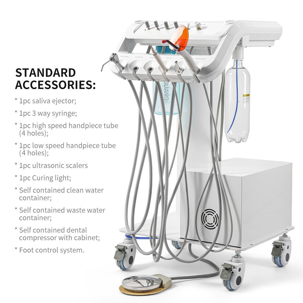 FDA Dental Unit Chair DC Motor / Protable Unit Sunction Compressor Trolley Stool