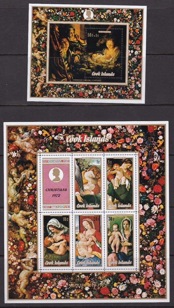 Cook Islands 7 Unmounted Mint Souvenir Sheets