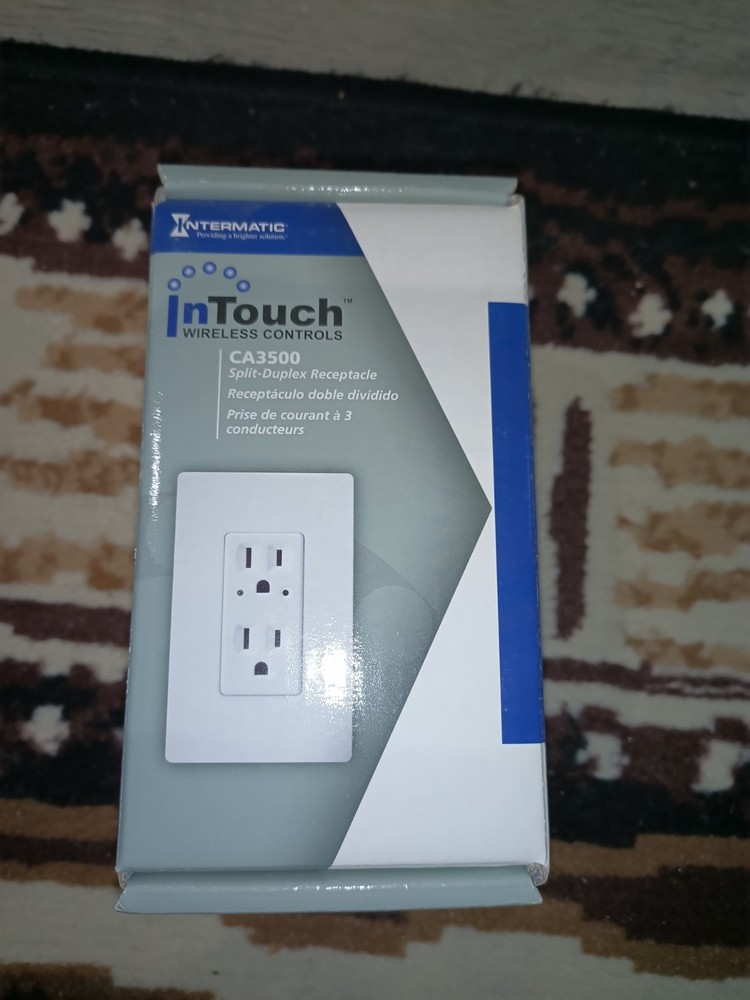 Intermatic Intouch CA3500 Smart Home Z Wave Split Duplex Receptacle New