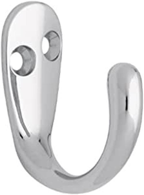 Single Prong Robe Hook - Polished Chrome
