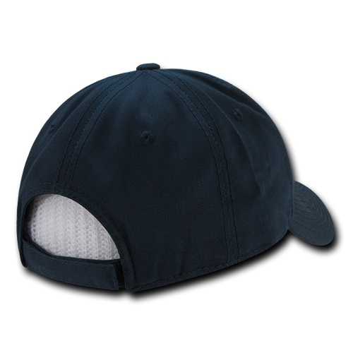 Navy Blue Cotton Plain Solid Golf Structured 6-Panel Baseball Ball Cap Hat