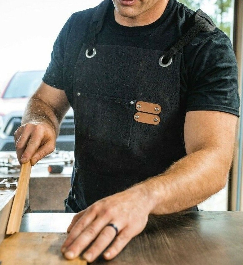 WHITEDUCK Heavy Duty Waxed Thick Canvas Apron 24oz Multi-Functional Work Apron
