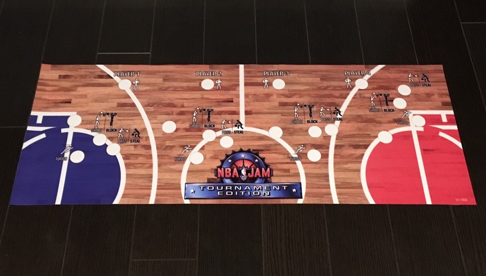 NBA Jam Tournament Edition Arcade Control Panel Overlay CPO Decal TE Midway