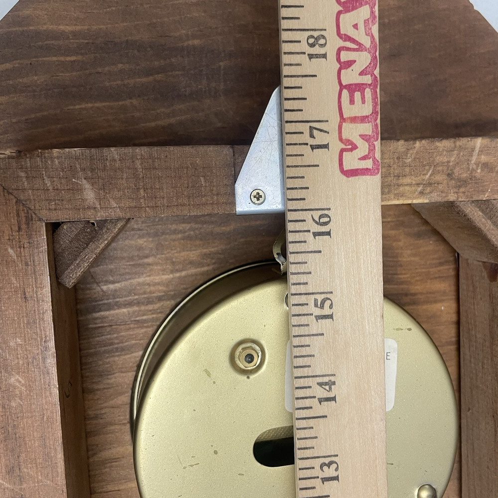 Seth Thomas Golden Rule Pendulum Wood Wall Clock E477-005 - Untested No key