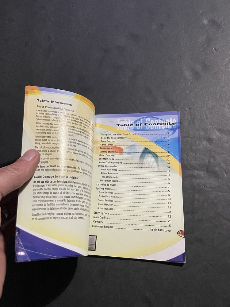 project gotham racing xbox Manual Only