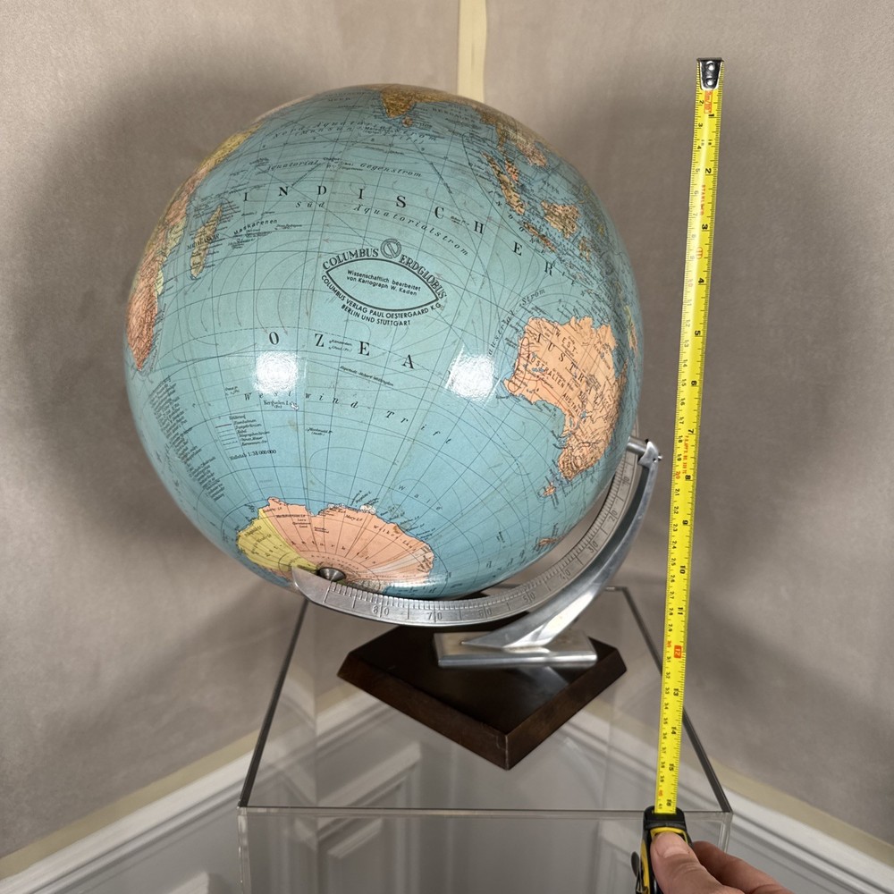 Vintage post-war German terrestrial globe - c. 1949
