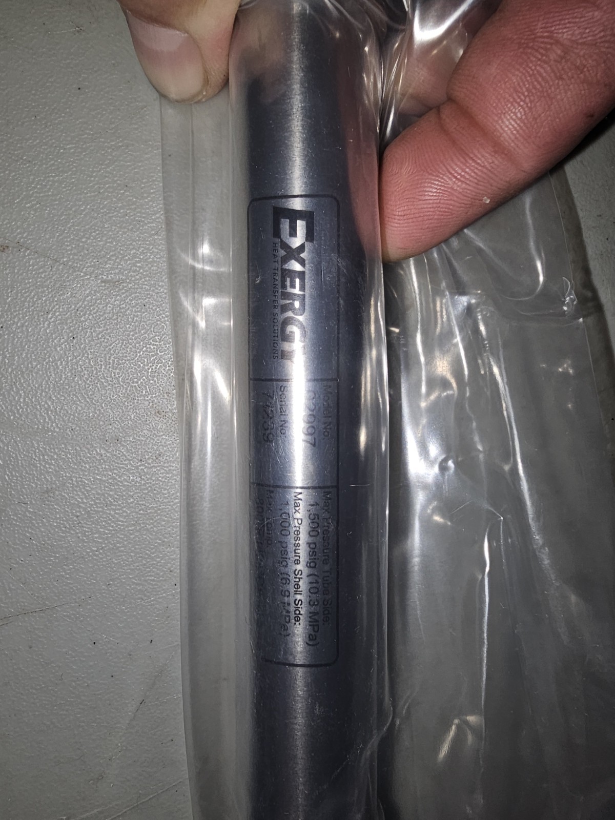 Exergy 02997 Heat Exchanger 800°F 1500-800psig Roush Clean Tech P16JC-10H100-AA