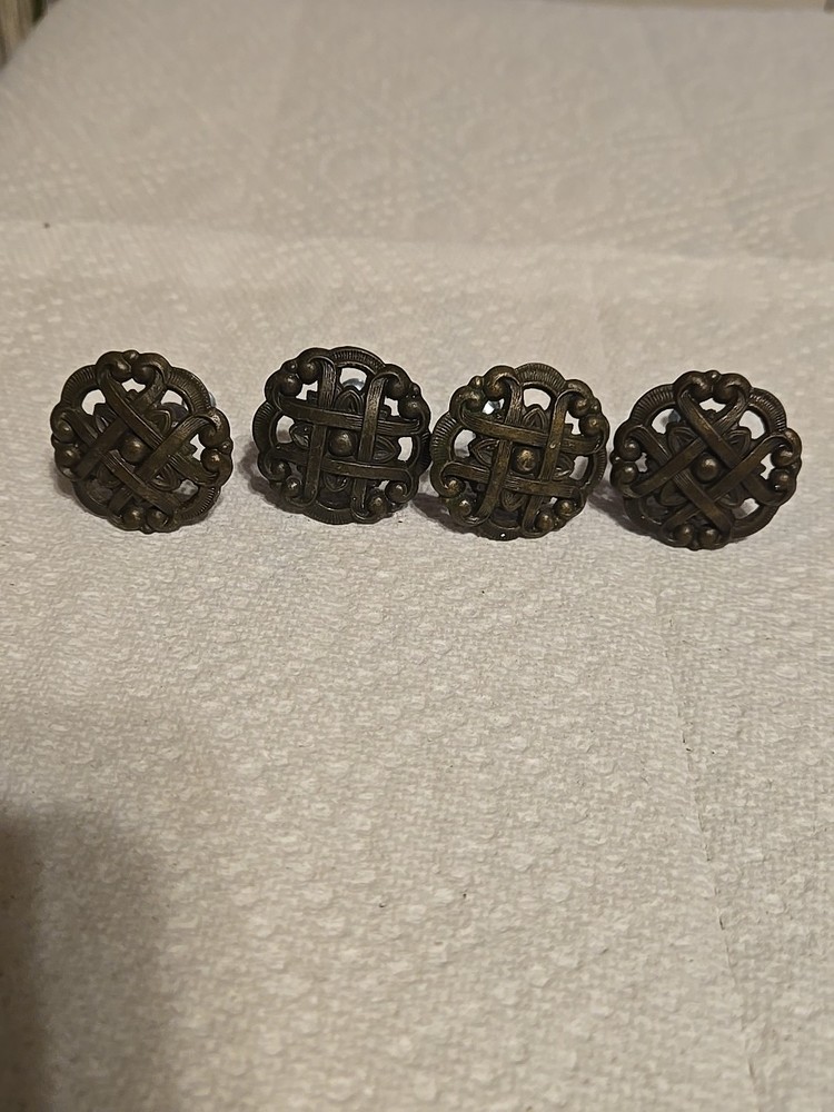 Vintage Round Brass Celtic Door Pulls