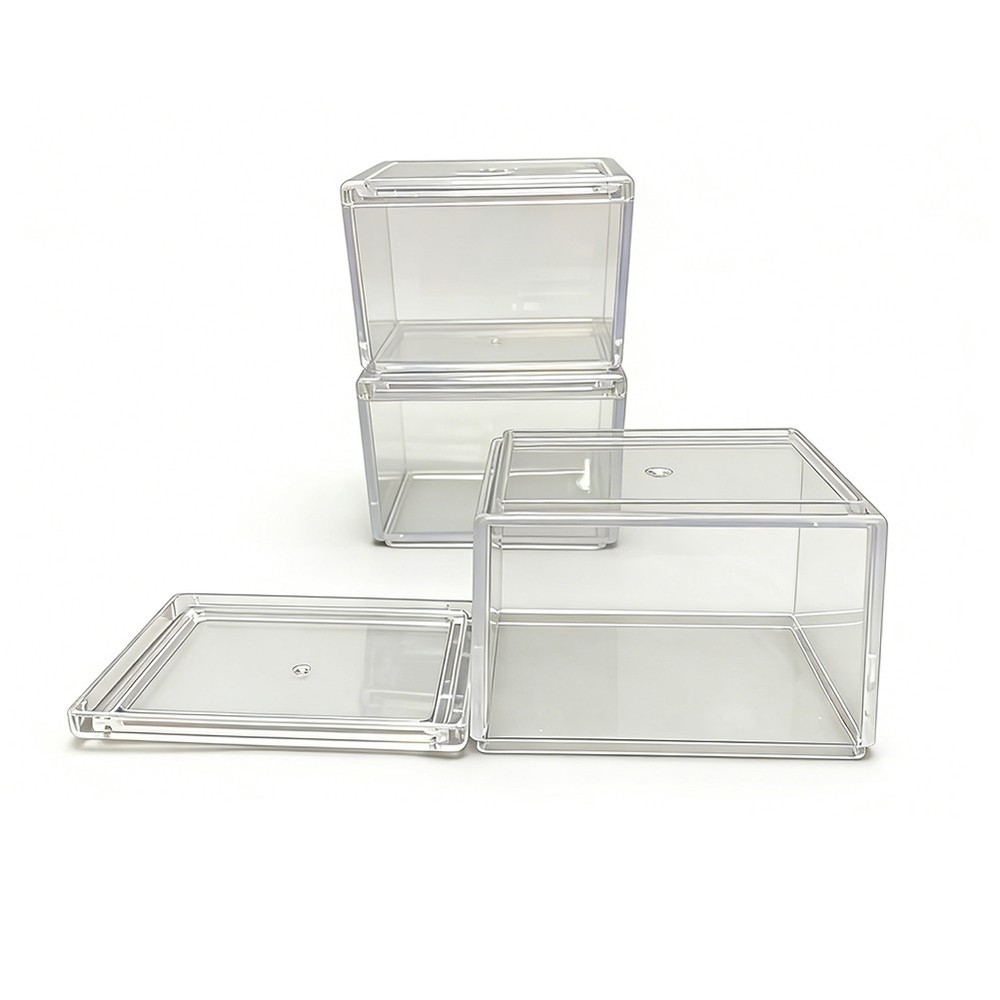 1:6 Mini Shoe Boxes Clear Plastic Stackable Acrylic Sneakers Shoe Display Case