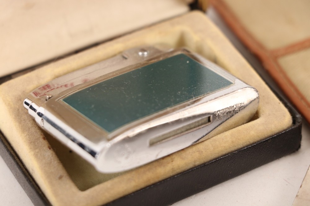 LG444 WWII Era Shaving Mirror and Bentley Butane Lighter