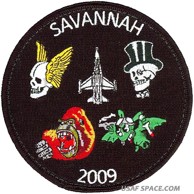 USAF 85th TEST & EVALUATION SQ- SAVANNAH 2009 -ORIGINAL VEL GAGGLE PATCH